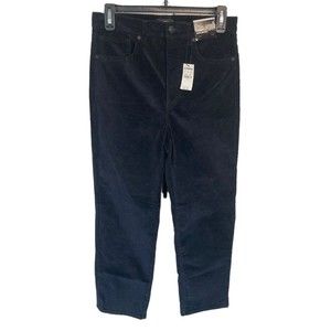 Express Straight‎ Super High Rise Velvet Pants Size 4 Black